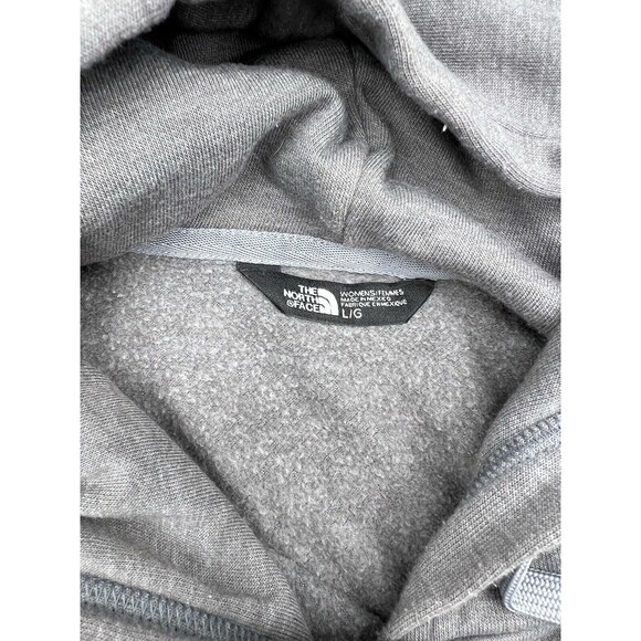 The North Face Womens Pullover Hoodie Size L Gray Purple‎ Logo Sweatshirt - Picture 2 of 7